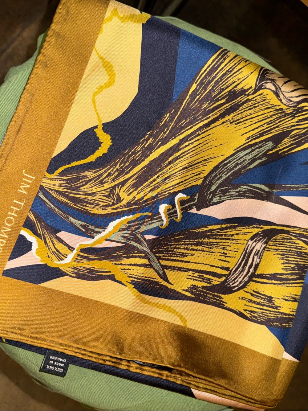 Jim Thompson Slipper Orchid Silk Scarf